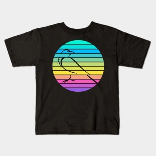 Raven Sunset Circle Kids T-Shirt